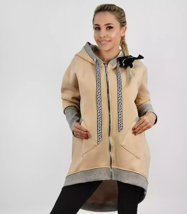 Warm oversized sweatshirt PARKA sweatshirt hoodie