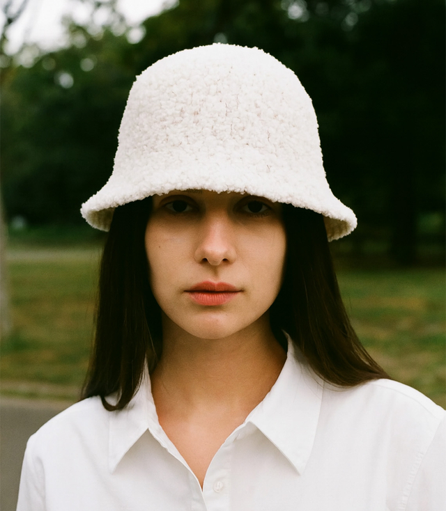 Women's hat made of soft teddy fabric