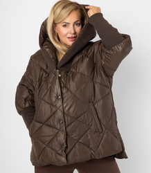 Winter jacket with decorative welts oversize DIAMOND