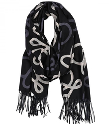 Warm stylish scarf abstract pattern soft smooth 180x70 cm