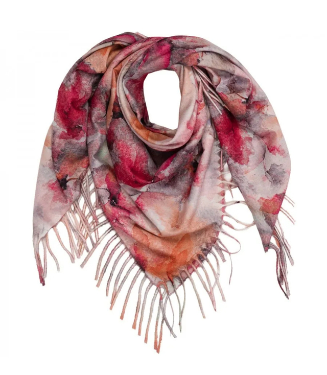 Delicate elegant women's shawl shawl with tassels