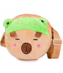 Children's round teddy bear plush bag