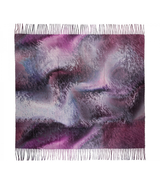 Modna wielokolorowa chusta szal szalik z frędzlami