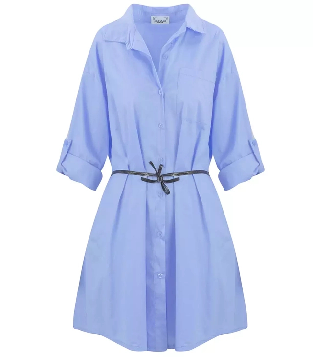 Long shirt Basic cotton shirt dress