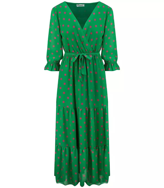 Long airy polka dot MAXI dress