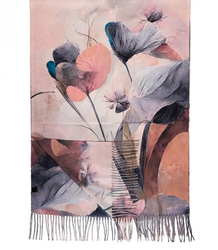 Square shawl scarf for women with tassels AGRAFKA