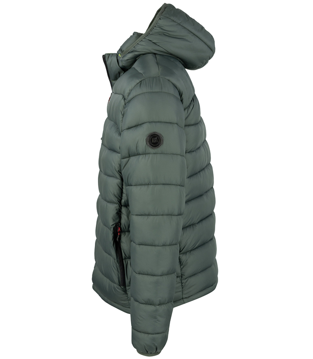 Men's winter quilted jacket with hood