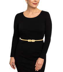 Women's belt with decorative buckle for dresses