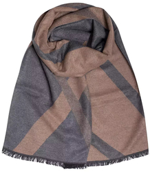 Men's scarf with tassels in patterns