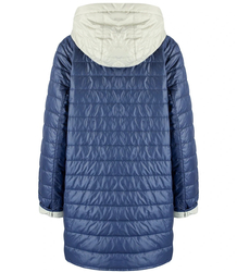 Warm women's transitional jacket, detachable hood, Quilted LAURA