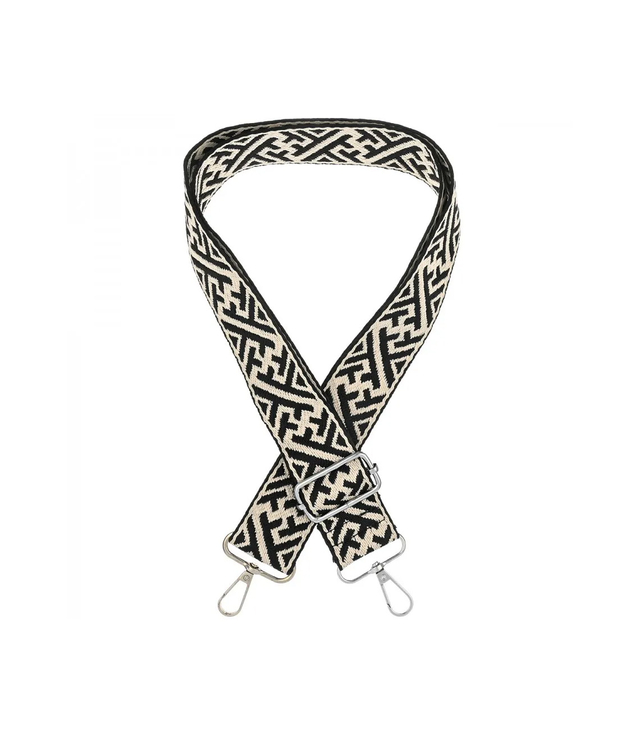 Fashionable braided wide purse strap adjustable