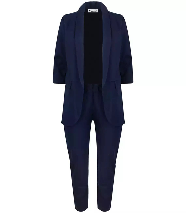 Żakiet Narzutka Marynarka + spodnie +SIZE