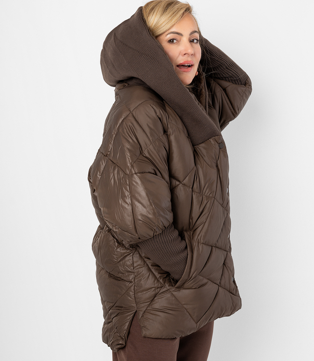 Winter jacket with decorative welts oversize DIAMOND