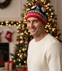 Winter Christmas hat with pom-pom - perfect for preze