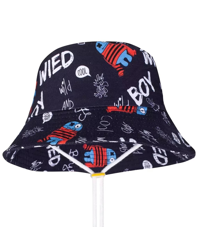 Kapelusz czapka BUCKET HAT nadruk dziecięcy