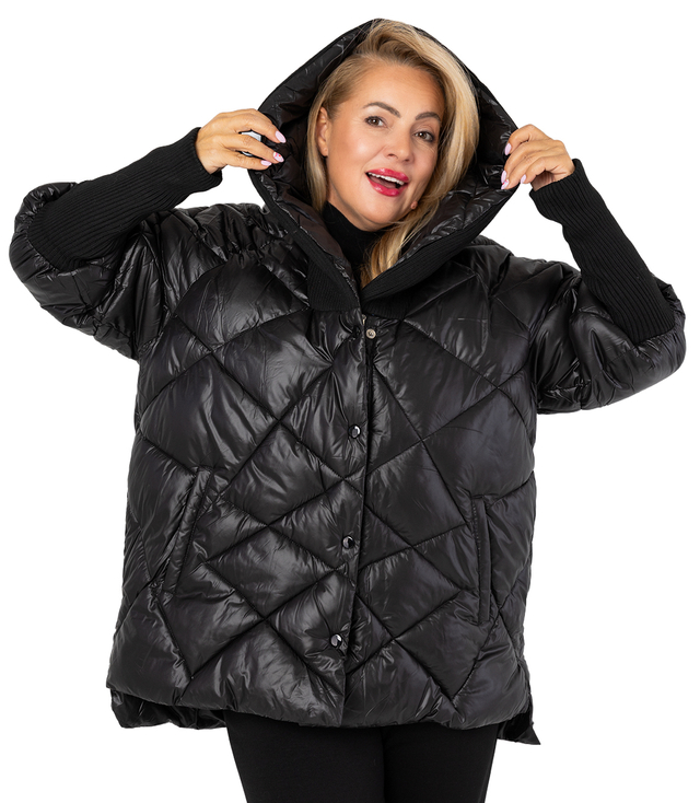 Winter jacket with decorative welts oversize DIAMOND