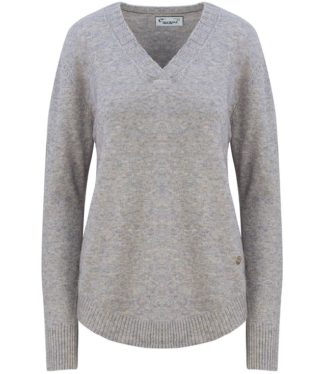 Sweter Klasyczny Gładki ciepły w SEREK 
