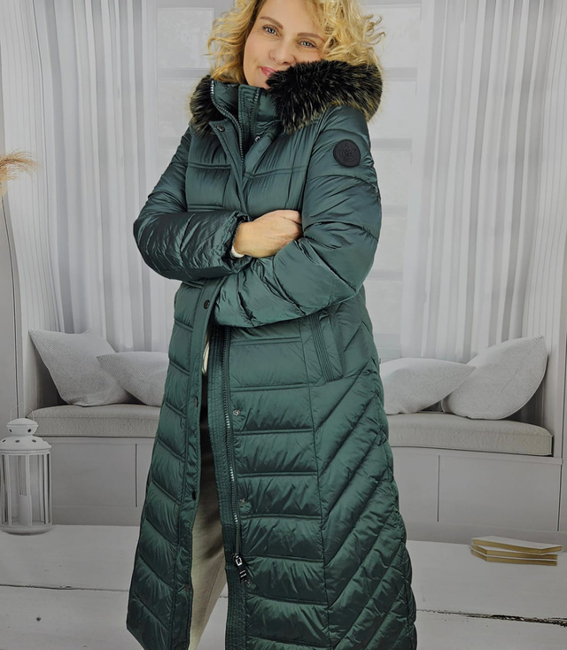 Long quilted winter warm coat with hood ARCTICA jacket