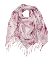 Floral women's scarf shawl with tassels