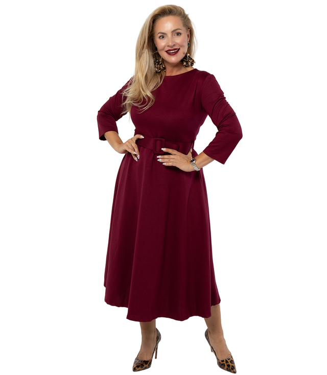 Classic strapless flared midi dress ELISE 2