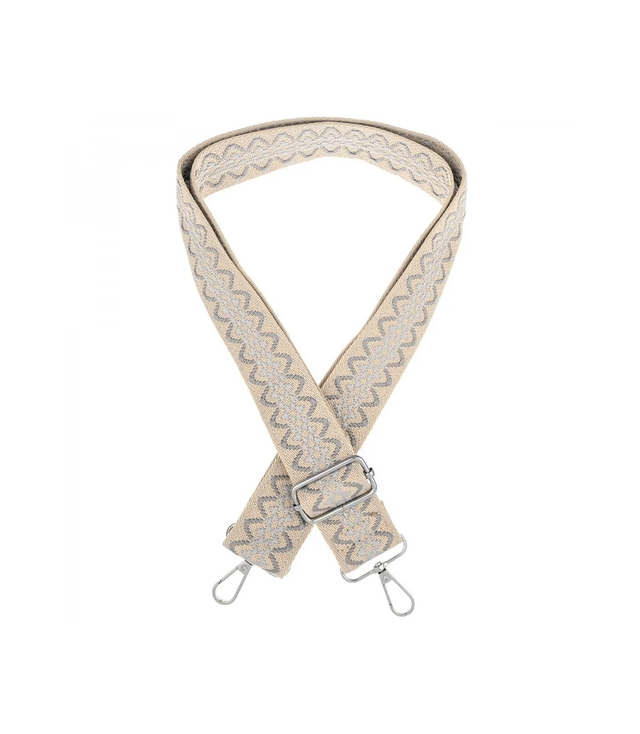 Fashionable braided wide purse strap adjustable