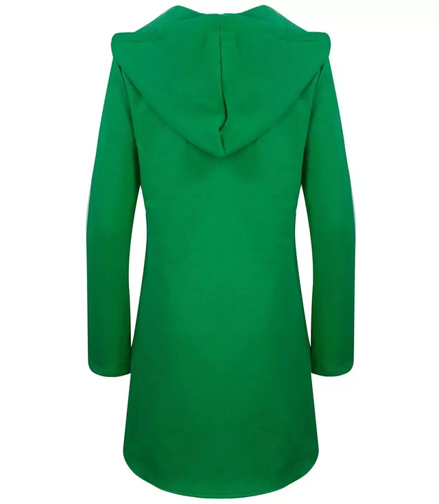 Zippered jacket fitted back longer cape