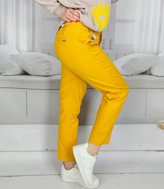 Women's elegant colorful cigarette pants VALERIA