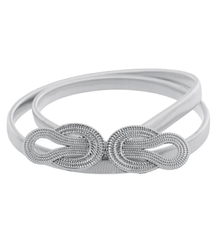 Women's belt with a gold lion and zircons, adjustable and elastic