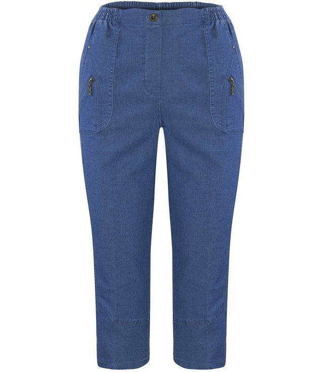 RYBACZKI Cienkie spodnie JEANS za kolano