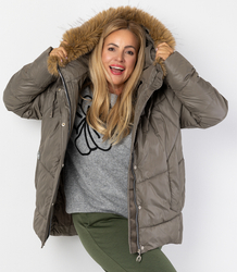 Warm winter jacket with fur hood URBAN EXPLORER