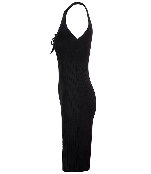 Fitted elastic midi fashionable dress