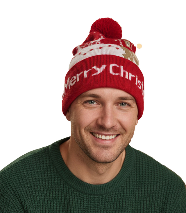 Winter Christmas hat with pom-pom - perfect for preze