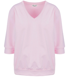 Thin cotton boxy sweatshirt neckline MINIE