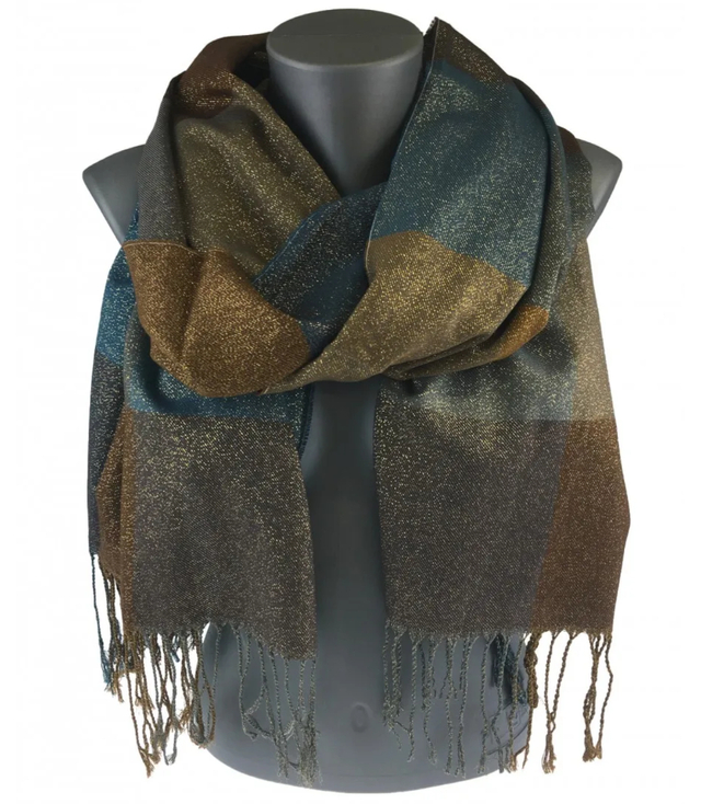 Woven shawl scarf elegant plaid shawl FLASH