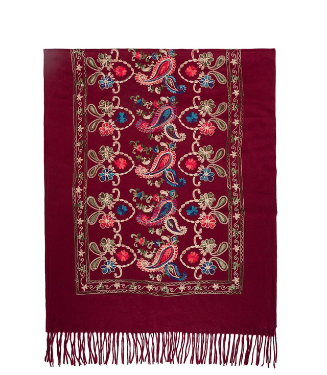 Women's scarf with floral ornament stylish