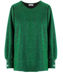 Elegant blouse with glitter, Glitter Plus Size MIRIAM