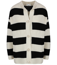 Warm and cozy women's sweater with wide stripes ZEFIRA