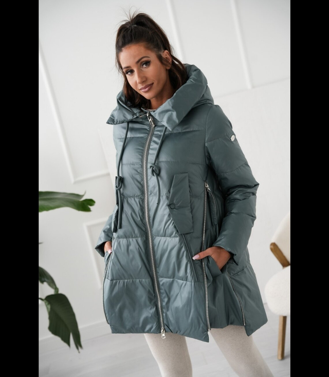 Women's Warm Warmed Elegant Jacket with Hood For Winter MAJA