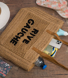 Torebka shopper boho z plecionki RIVE GAUCHE