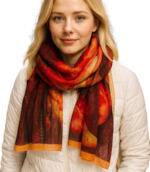 Women's patterned shawl 70x180