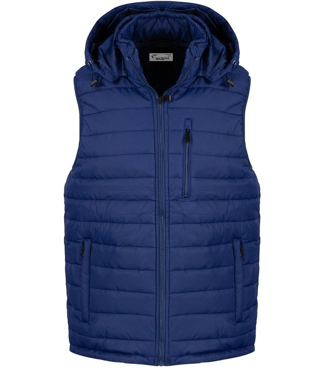 Short sleeveless smooth men's quilted vest