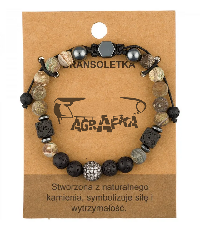 Men's bracelet with natural stones