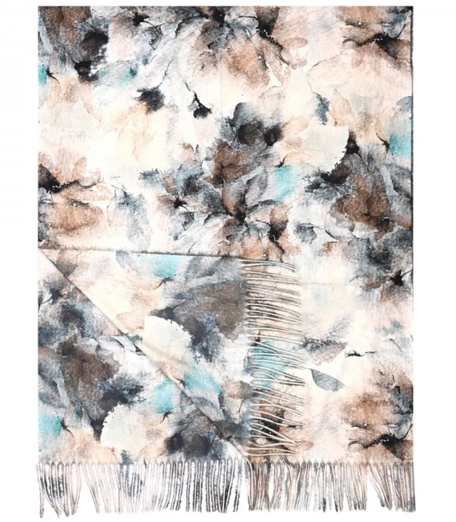 Scarf Scarf tassel warm flowers soft smooth 180x70 cm