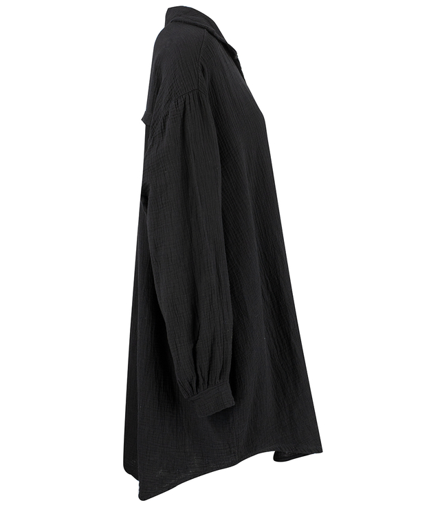 TRINA long, loose muslin shirt