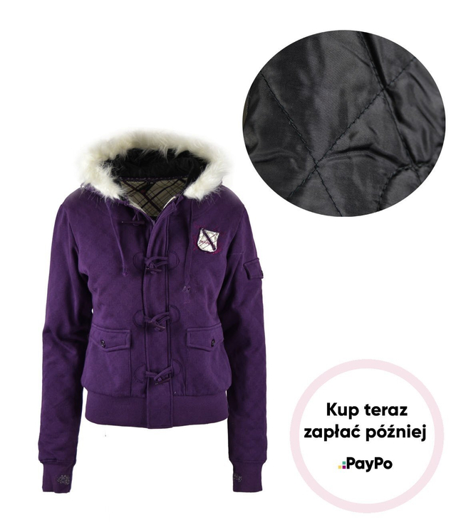 WOMEN'S HOODED JACKET WITH FUR ZIPPER