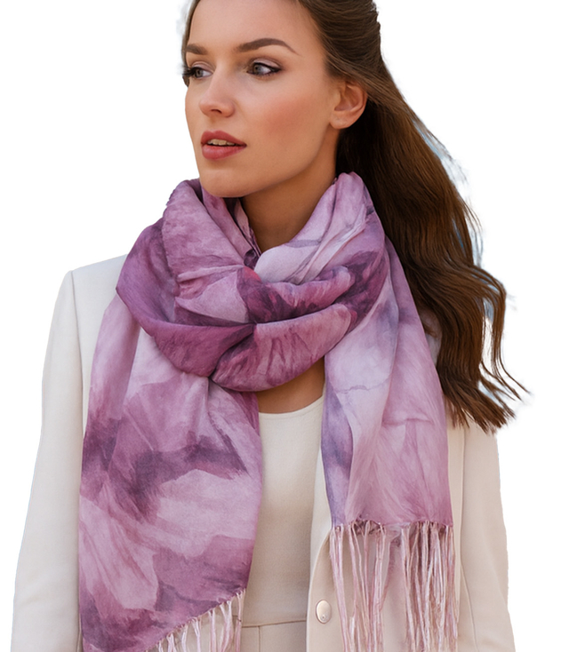 Women's floral pattern scarf 180x70