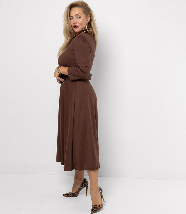 Classic strapless flared midi dress ELISE 2
