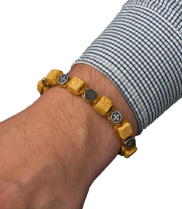 Men's bracelet with natural stones