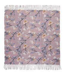 Elegant floral shawl scarf with tassels