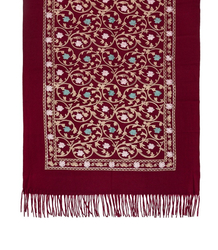 Women's patterned shawl with tassels 